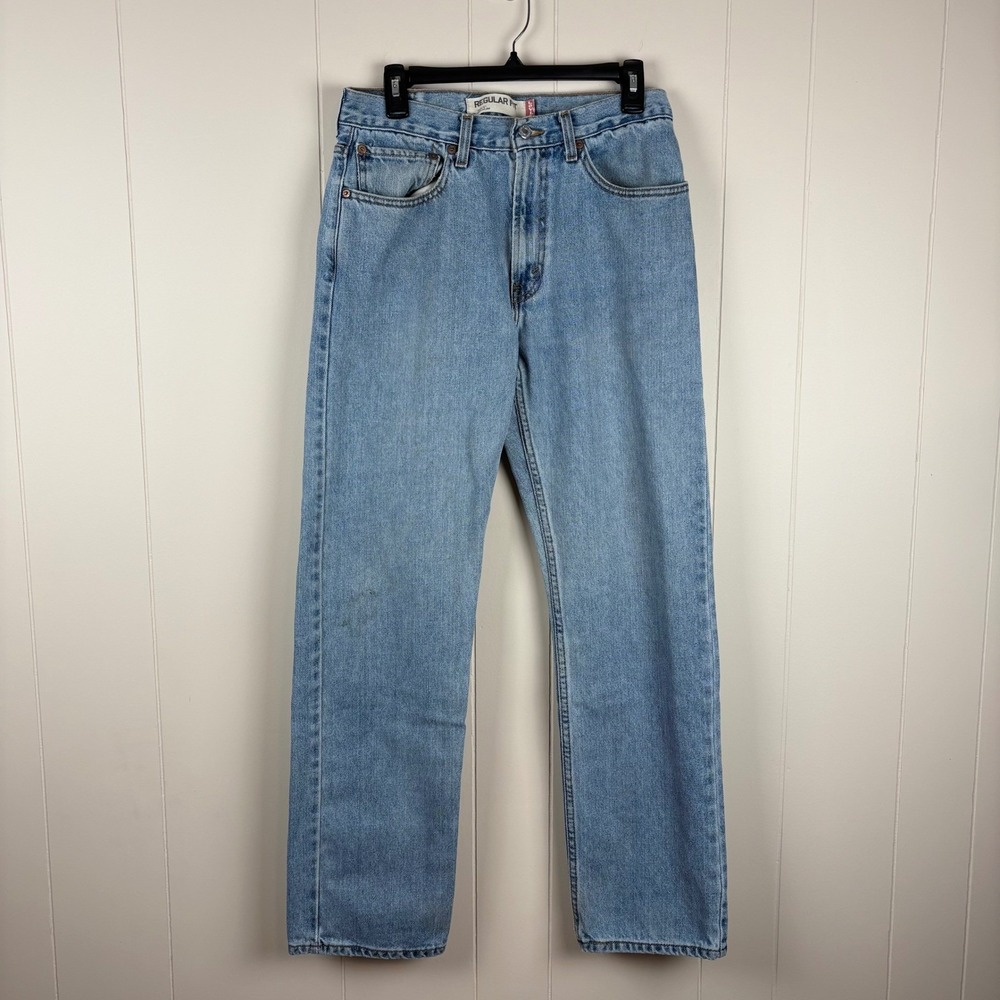 Levis 505 Y2K Regular Fit Jeans 32x34 Light Wash Vintage Straight Leg Denim